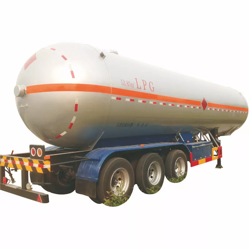 50cbm 3 Axles Lpg ট্যাঙ্ক সেমিট্রেলার 50cbm ক্ষমতার Fuwa Axle সহ