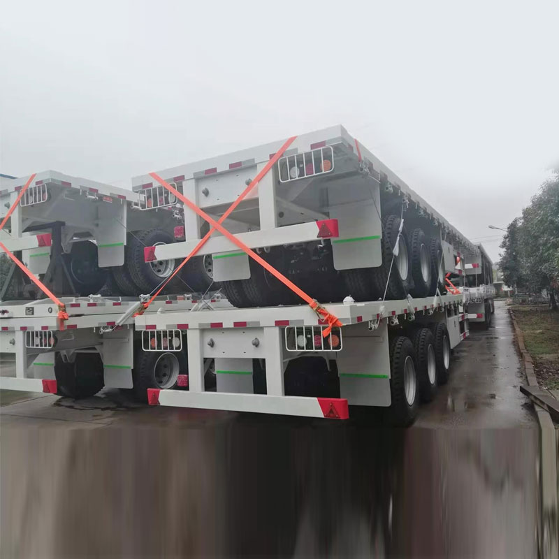 China 40ft 3 axles flatbed আধা ট্রেলার প্রস্তুতকারকের সরবরাহকারী রপ্তানিকারক দেশ