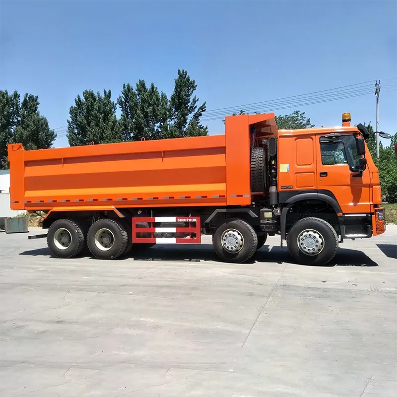 Sinotruk Howo 12 Wheelers Tipper Truck Euro 2 বাম হাতে ড্রাইভিং